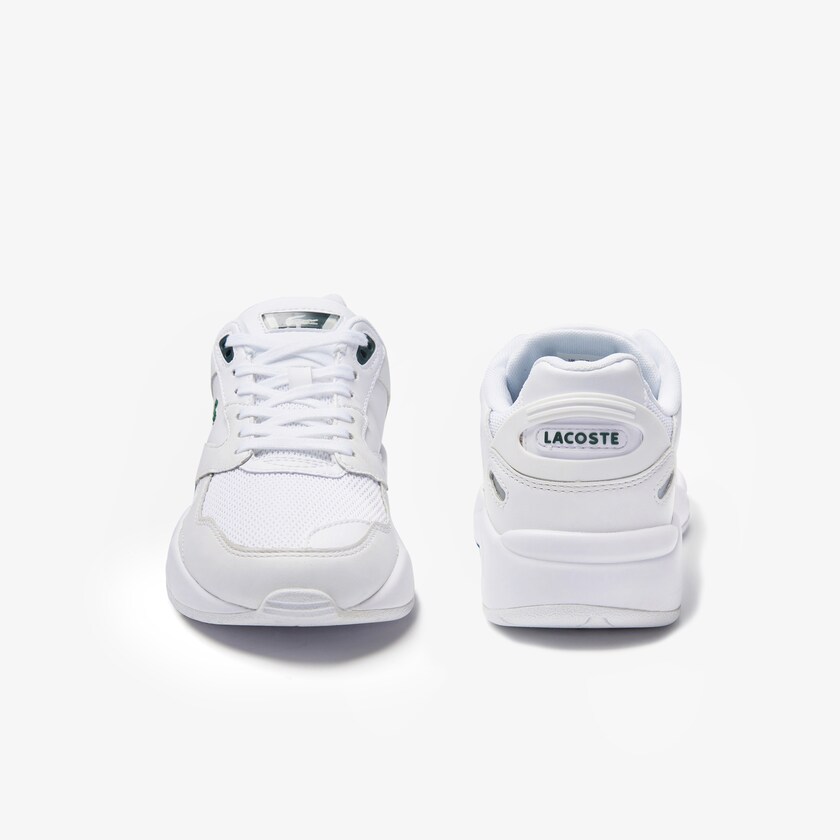 Women's Lacoste White Sneakers Storm 96 LO Textile and Leather QD0-30283D2