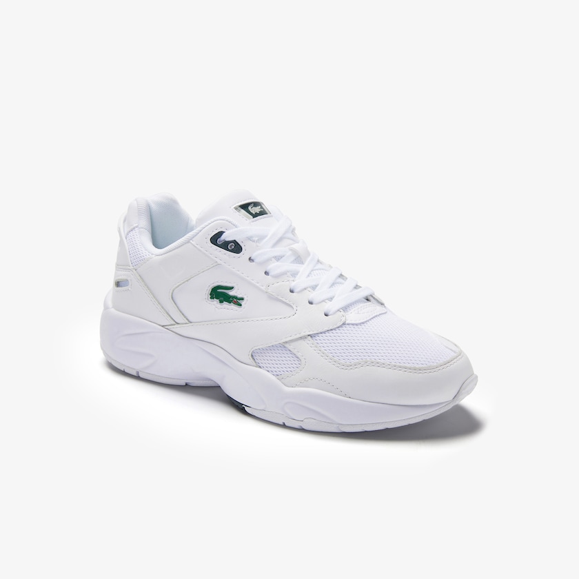 Women's Lacoste White Sneakers Storm 96 LO Textile and Leather QD0-30283D2