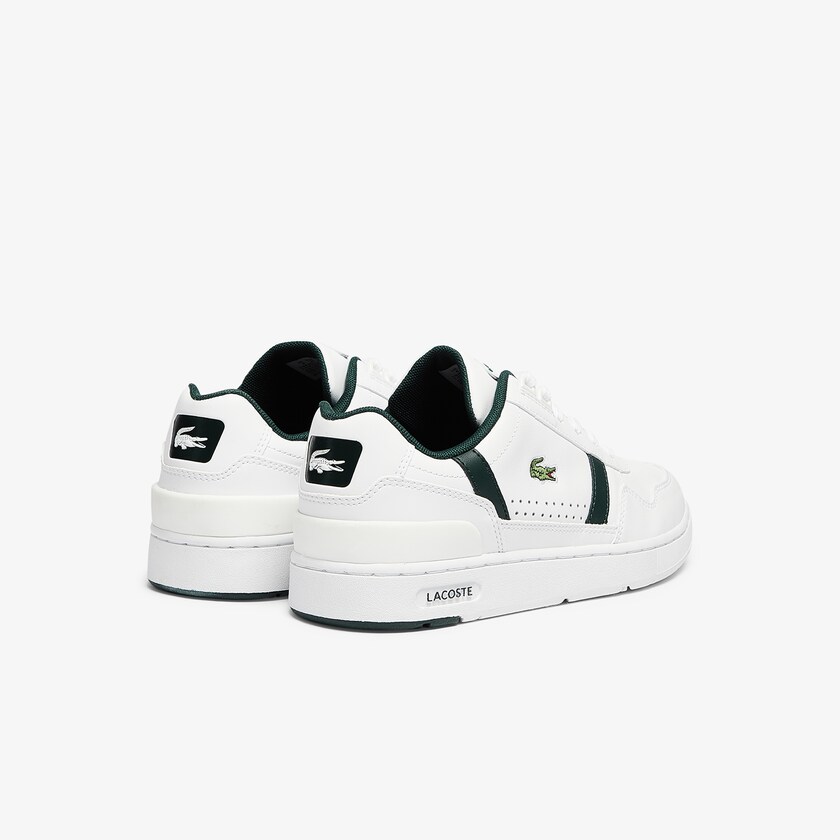 Women's Lacoste White Sneakers T-Clip Leather and Synthetic Perforated HS3-03170T1