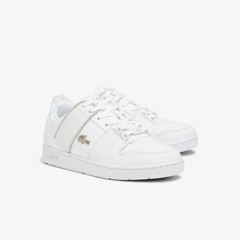 Women's Lacoste White Sneakers Thrill Leather and Synthetic OQ7-56065I6