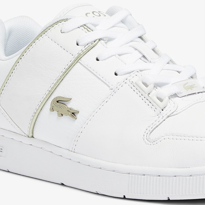 Women's Lacoste White Sneakers Thrill Leather and Synthetic OQ7-56065I6
