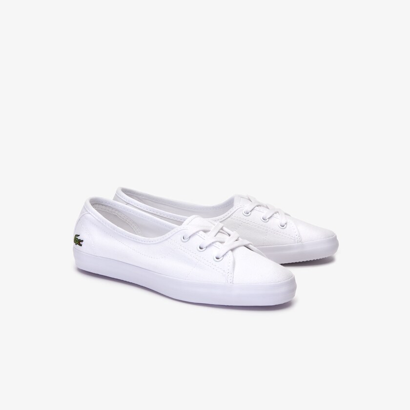 Women's Lacoste White Sneakers Ziane Chunky Canvas EL8-83428W5