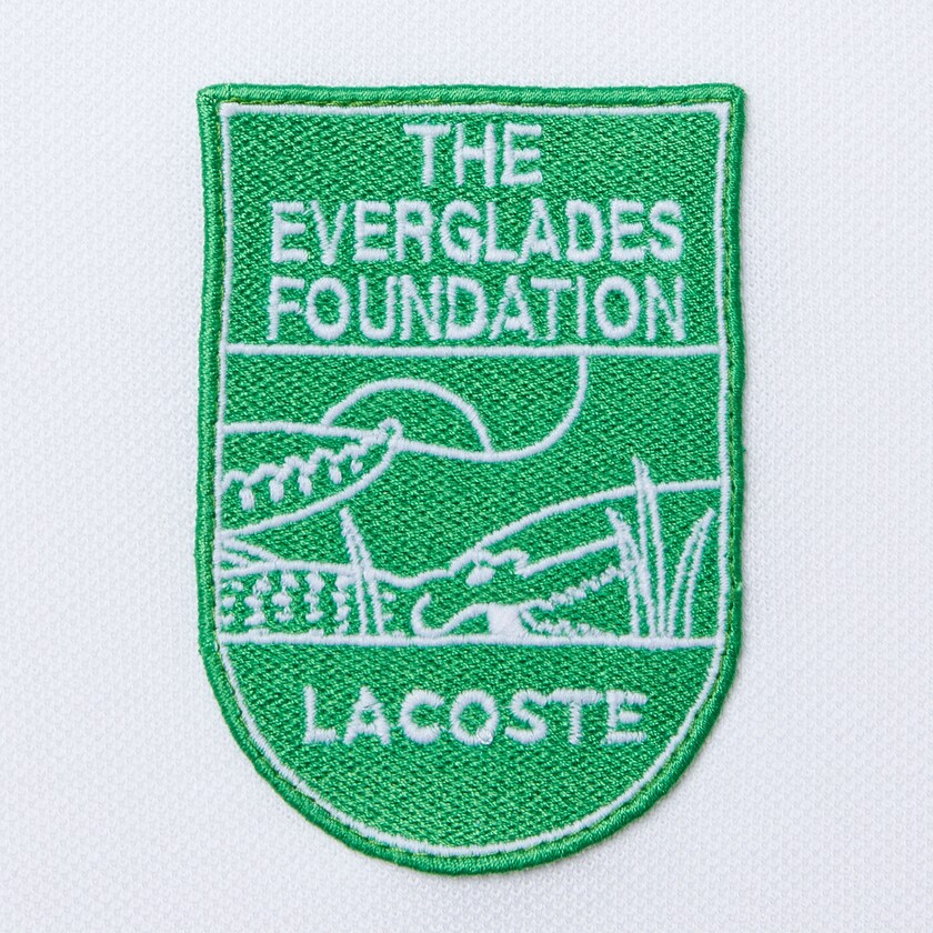 Men's Lacoste White Polo Shirts & The Everglades Foundation Co-Branded PF5-61776Q7