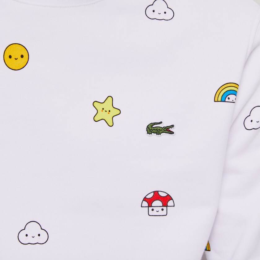 Men's Lacoste White Sweatshirts x FriendsWithYou Design TT4-40204A2