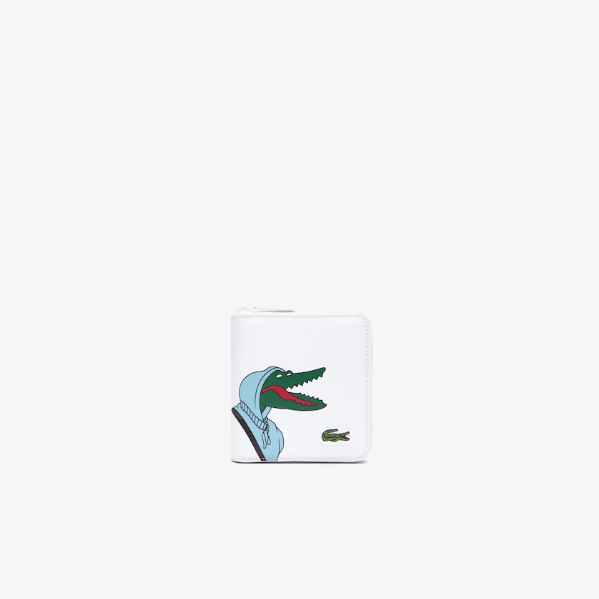 Men's Lacoste White Wallets x Jean-Michel Tixier Fun Printed Leather Zippered IK5-64656X9