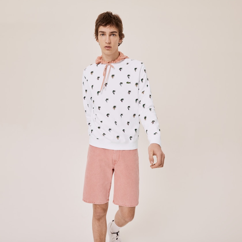 Women's Lacoste White Sweatshirts x Jean-Michel Tixier Print BY7-82668E9
