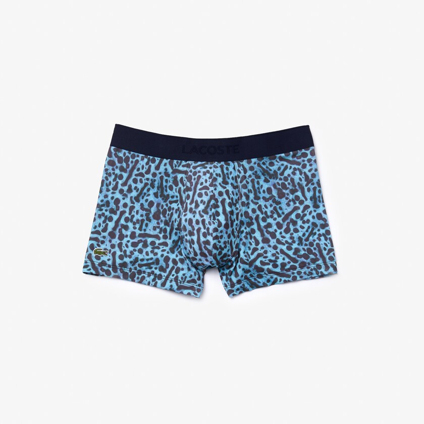 Men's Lacoste White Shorts x National Geographic Polyester Trunk QI1-01180M3