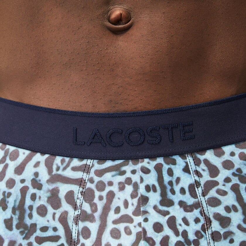 Men's Lacoste White Shorts x National Geographic Polyester Trunk QI1-01180M3