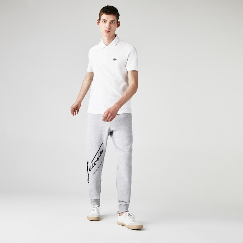Men's Lacoste White Shirts x National Geographic Regular Fit Organic Cotton Polo YY9-63856J5