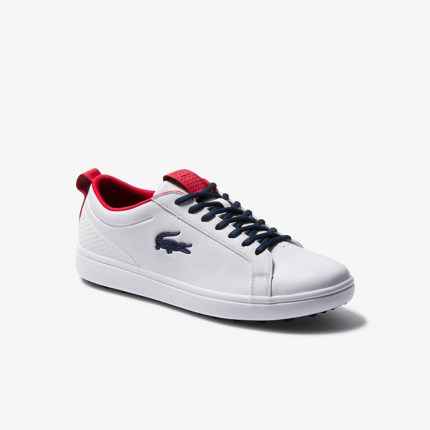 Men's Lacoste White / Beige Golf Shoes G Elite Synthetic UQ3-46614S7