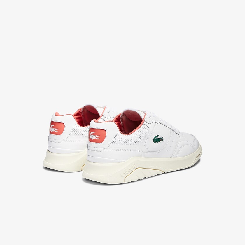 Men's Lacoste White / Beige Sneakers Game Advance Luxe Leather and Synthetic BL3-33313G6