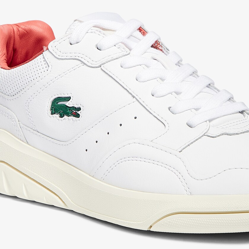Men's Lacoste White / Beige Sneakers Game Advance Luxe Leather and Synthetic BL3-33313G6