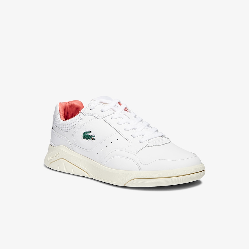 Men's Lacoste White / Beige Sneakers Game Advance Luxe Leather and Synthetic BL3-33313G6