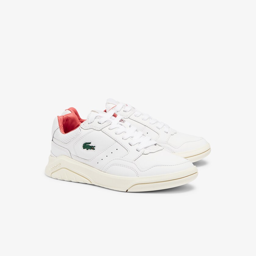 Women's Lacoste White / Beige Sneakers Game Advance Luxe Leather RO3-68736M7