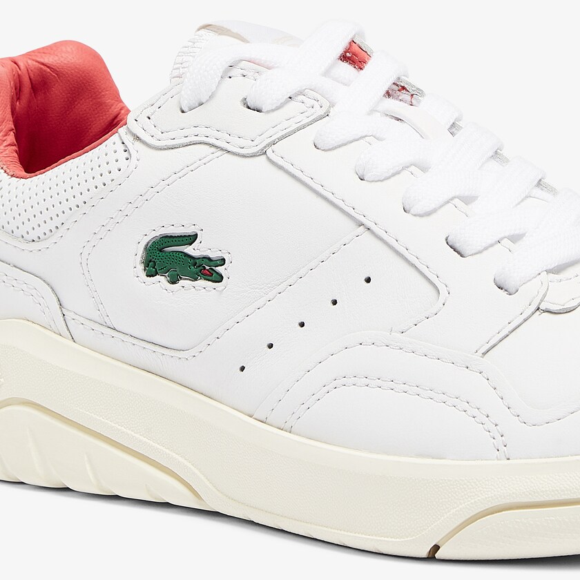 Women's Lacoste White / Beige Sneakers Game Advance Luxe Leather RO3-68736M7