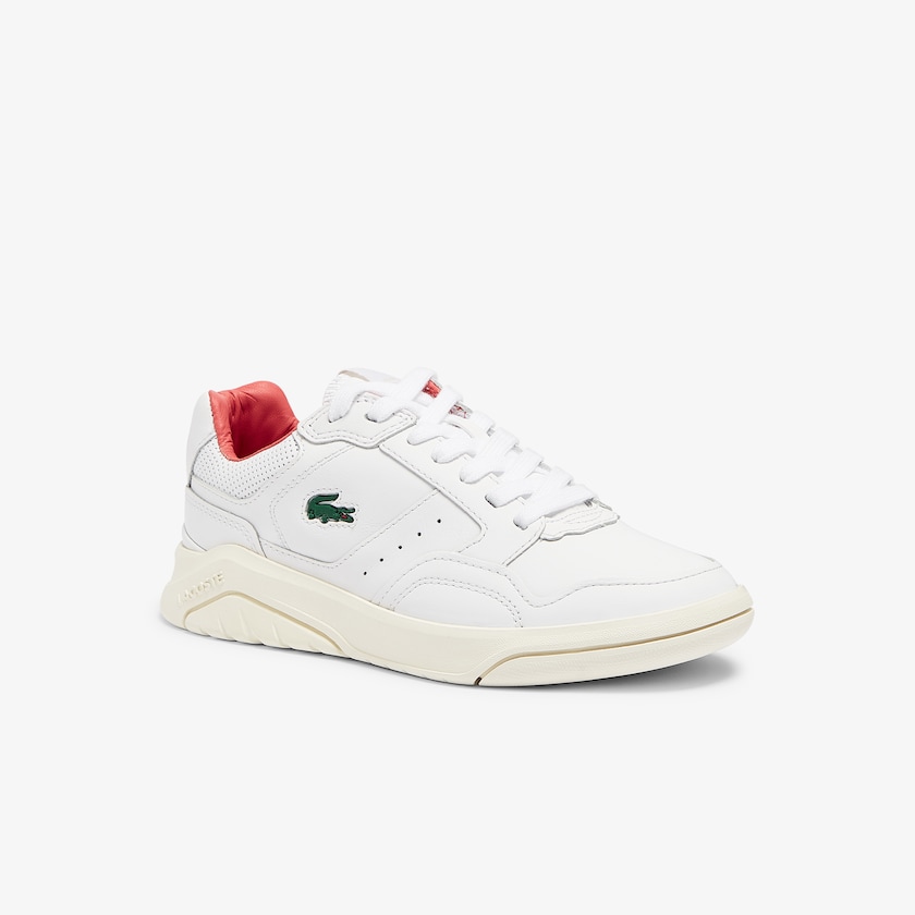 Women's Lacoste White / Beige Sneakers Game Advance Luxe Leather RO3-68736M7