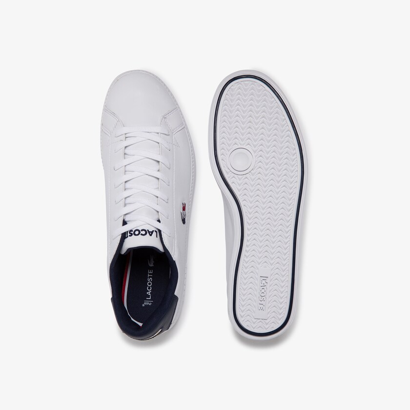 Men's Lacoste White / Beige Sneakers Graduate Tricolore Leather and Synthetic NU6-05400G2