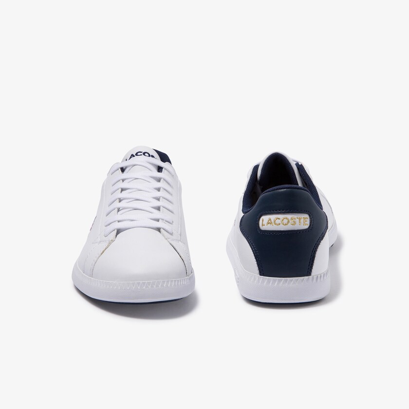 Men's Lacoste White / Beige Sneakers Graduate Tricolore Leather and Synthetic NU6-05400G2