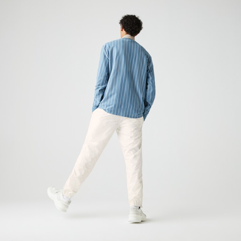 Men's Lacoste White / Beige Pants LIVE Print Tracksuit ZP9-79627J8