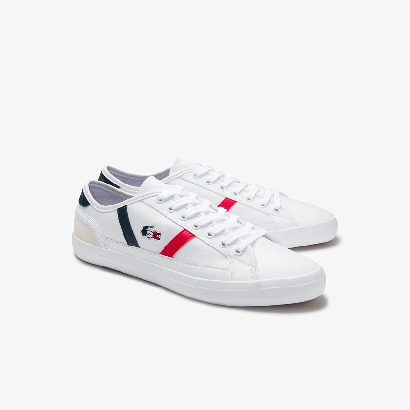 Men's Lacoste White / Beige Sneakers Sideline Leather Tricolore ES3-29902F4