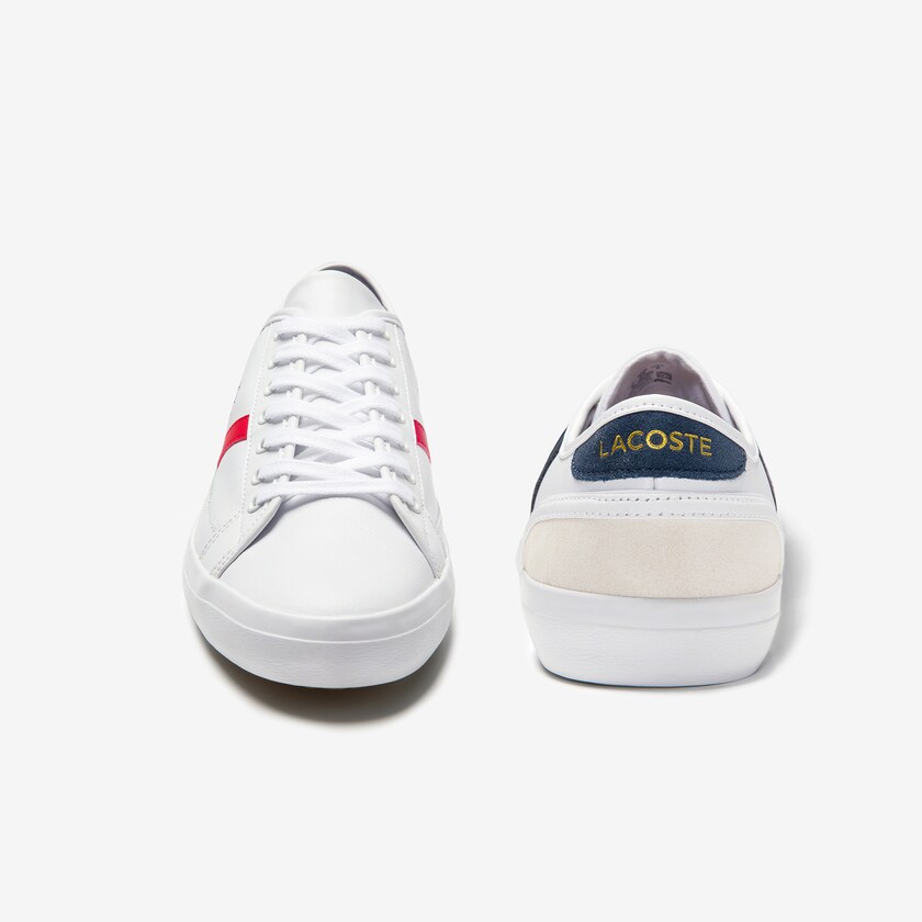 Men's Lacoste White / Beige Sneakers Sideline Leather Tricolore ES3-29902F4