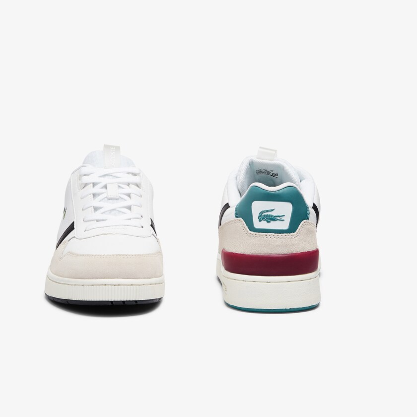 Men's Lacoste White / Beige Sneakers T-Clip Leather Colour-Pop EX4-49434Z1
