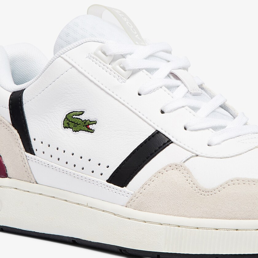 Men's Lacoste White / Beige Sneakers T-Clip Leather Colour-Pop EX4-49434Z1