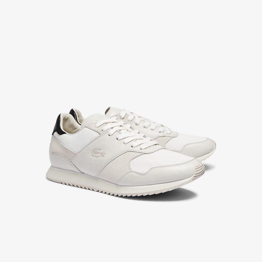 Men's Lacoste White / Black Sneakers Aesthet Luxe Leather BM2-30733R0