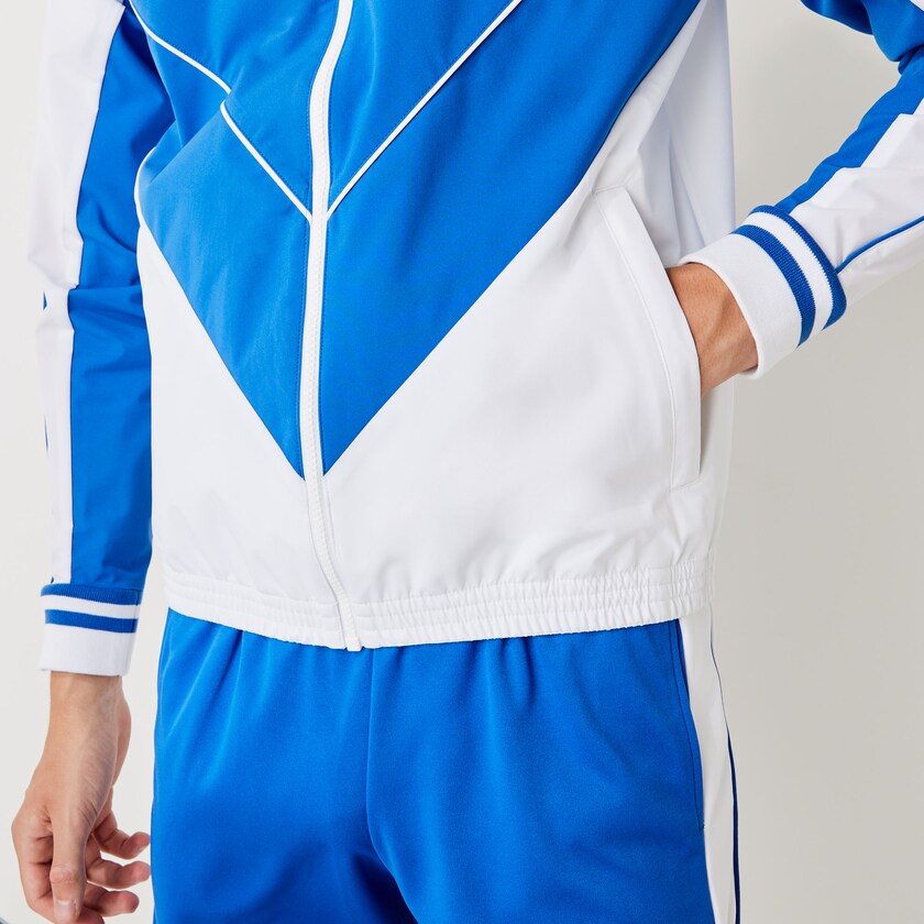 Men's Lacoste White / Blue Windbreaker SPORT x Novak Djokovic Lightweight FP8-84738E6