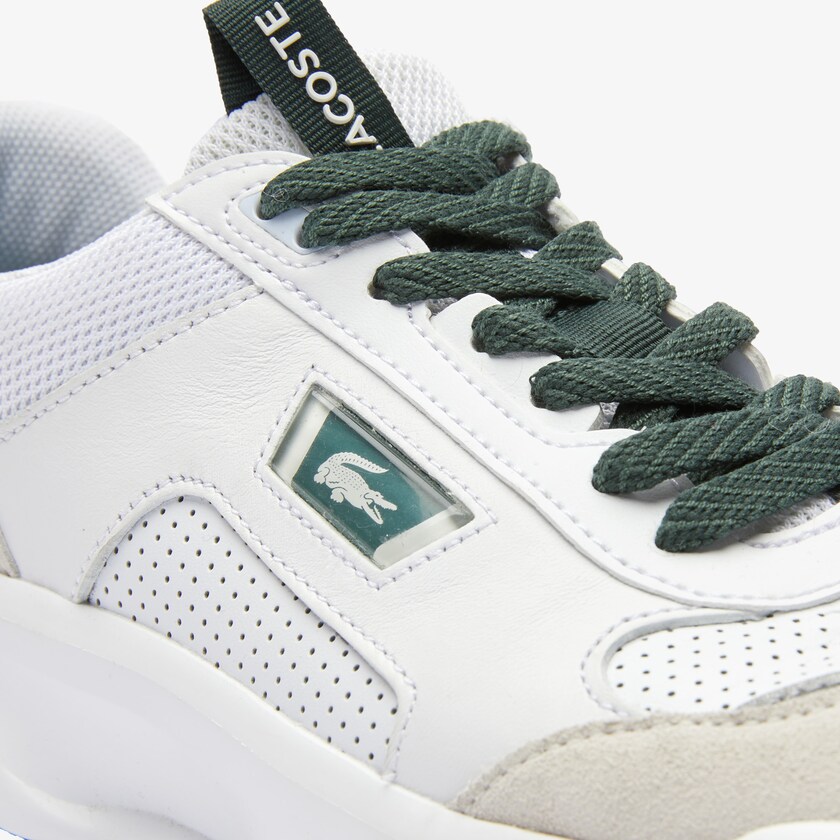Men's Lacoste White / Dark Green Sneakers Ace Lift Colourblock Leather Reflective YV4-99609C4