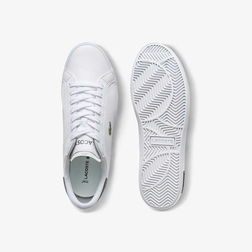Men's Lacoste White / Dark Green Sneakers Power Court Low Top LS5-30173X0