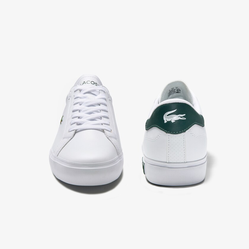 Men's Lacoste White / Dark Green Sneakers Power Court Low Top LS5-30173X0