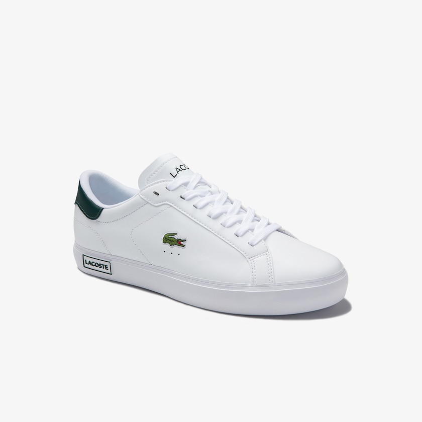 Men's Lacoste White / Dark Green Sneakers Power Court Low Top LS5-30173X0