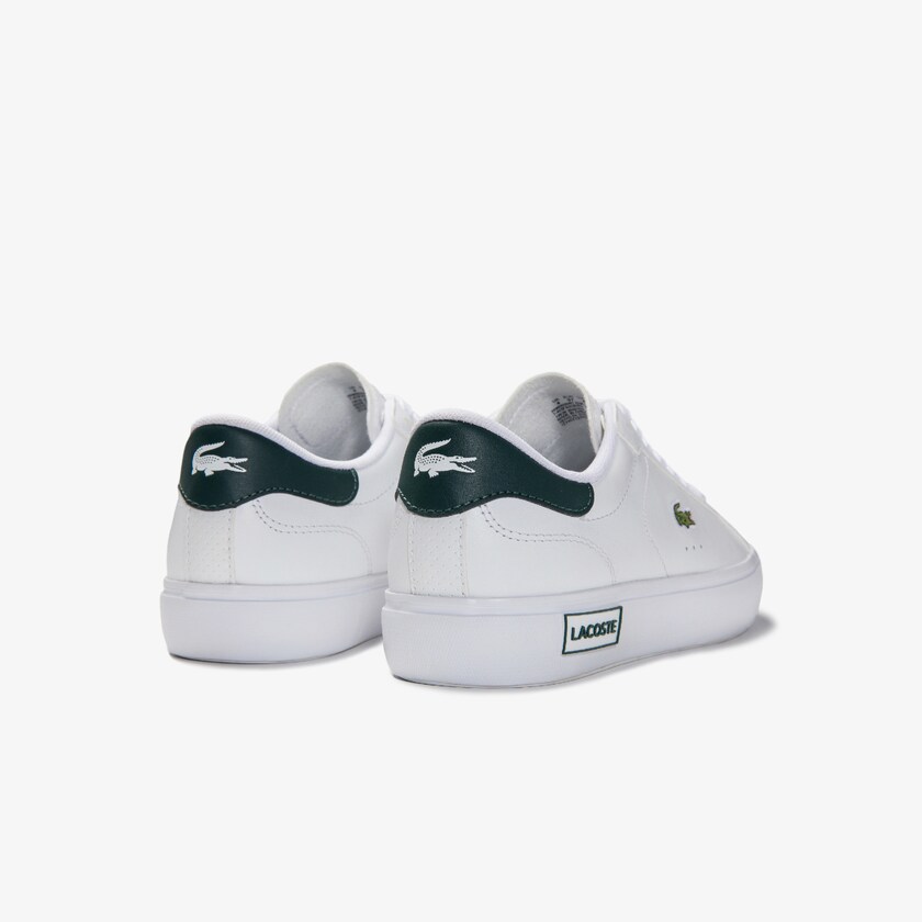 Women's Lacoste White / Dark Green Sneakers Powercourt Leather DZ0-13961D4