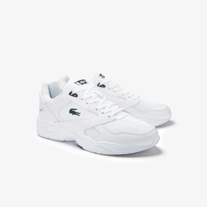 Men's Lacoste White / Dark Green Sneakers Storm 96 LO Textile and Leather IK0-43094U4