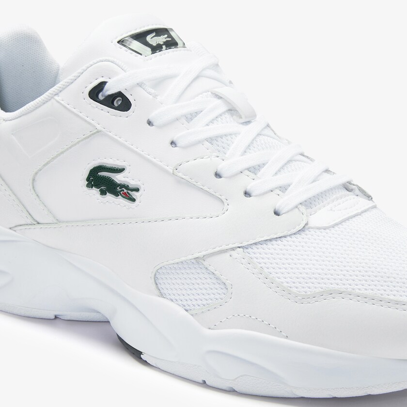 Men's Lacoste White / Dark Green Sneakers Storm 96 LO Textile and Leather IK0-43094U4