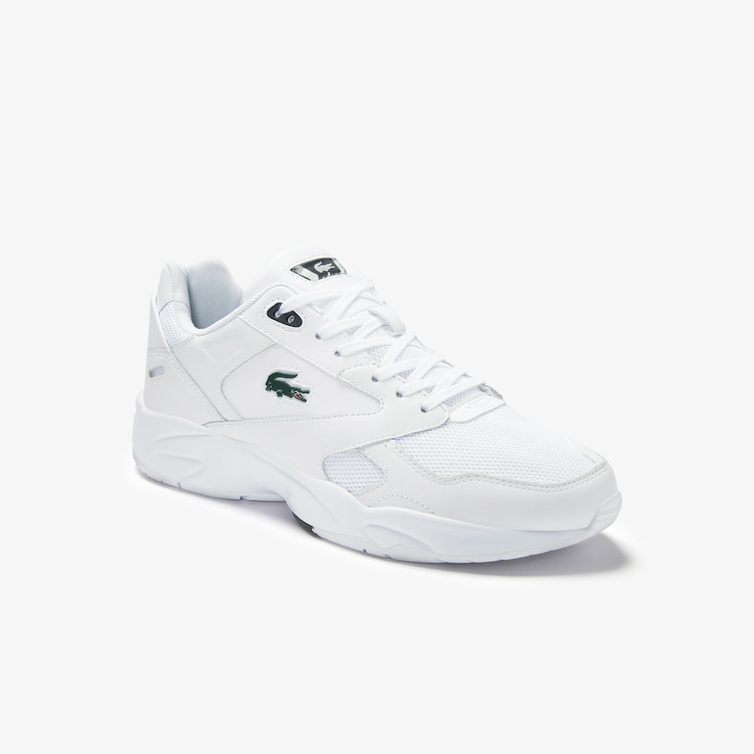 Men's Lacoste White / Dark Green Sneakers Storm 96 LO Textile and Leather IK0-43094U4