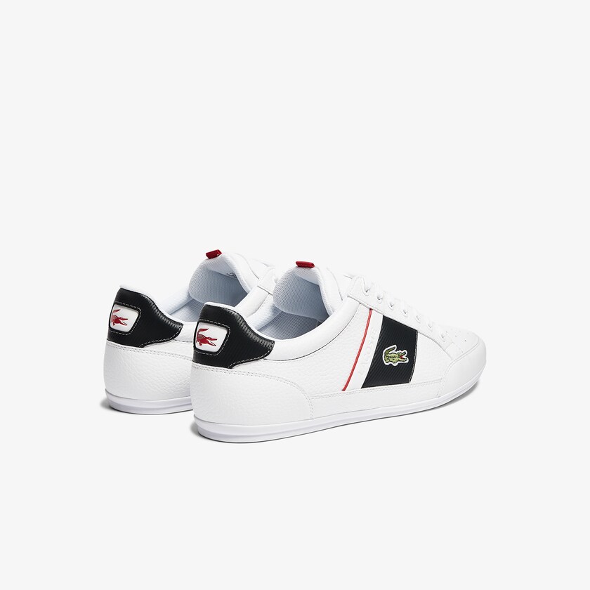 Men's Lacoste White / Dark Grey Sneakers Chaymon Leather and Synthetic MF3-50785Y9