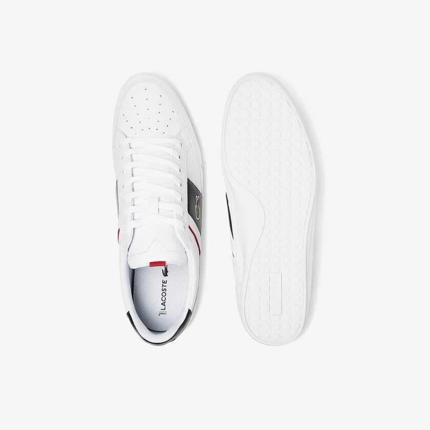 Men's Lacoste White / Dark Grey Sneakers Chaymon Leather and Synthetic MF3-50785Y9