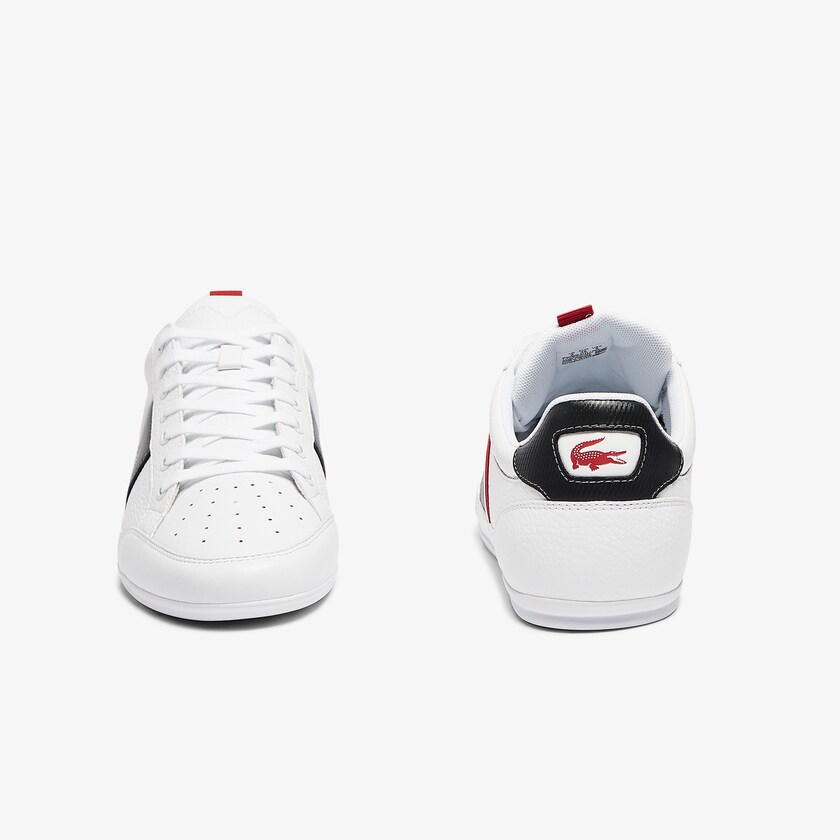 Men's Lacoste White / Dark Grey Sneakers Chaymon Leather and Synthetic MF3-50785Y9