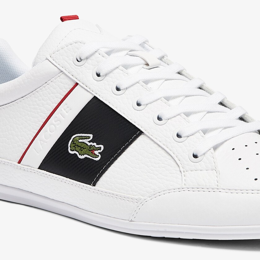 Men's Lacoste White / Dark Grey Sneakers Chaymon Leather and Synthetic MF3-50785Y9