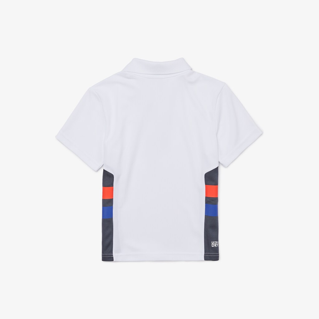 Kids' Lacoste White / Dark Grey / Red / Blue Polo Shirts SPORT Side Stripe Training XV9-87468N1