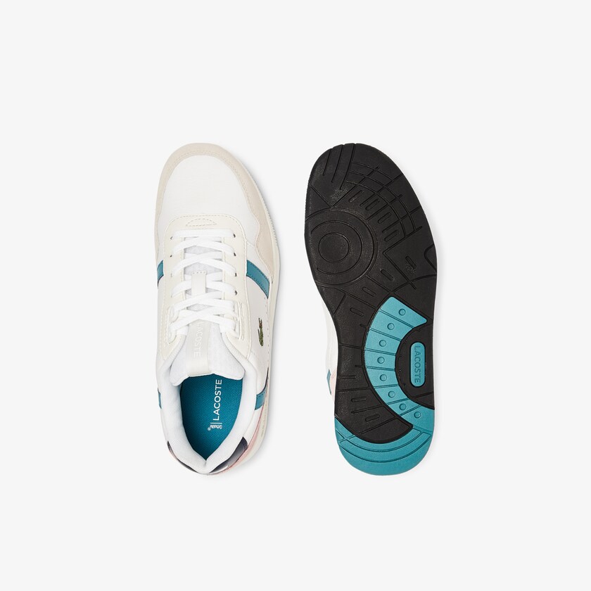 Women's Lacoste White / Dark Turquoise Sneakers T-Clip Leather and Synthetic FR3-22662F7