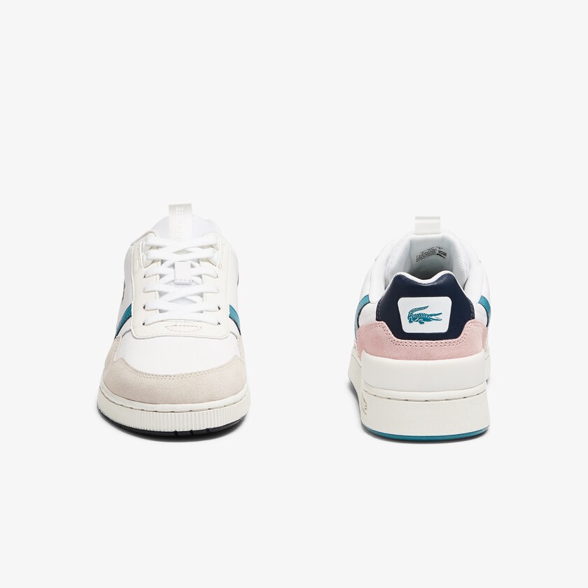 Women's Lacoste White / Dark Turquoise Sneakers T-Clip Leather and Synthetic FR3-22662F7
