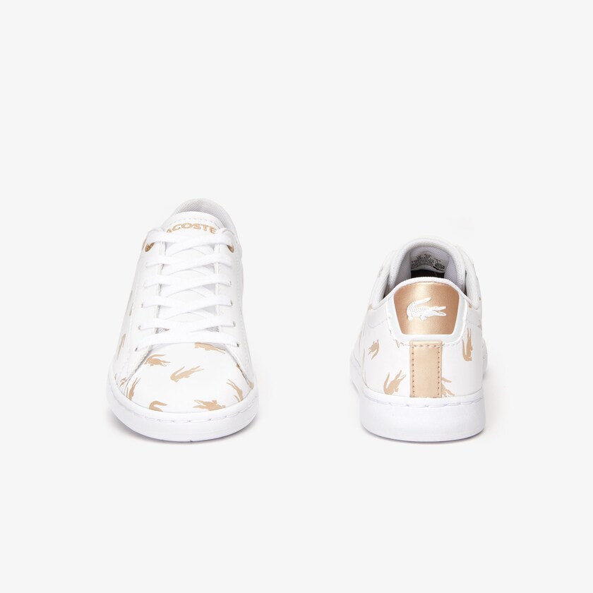Kids' Lacoste White / Gold Sneakers Carnaby Metallic Crocodile Sneaker CA8-54085S6