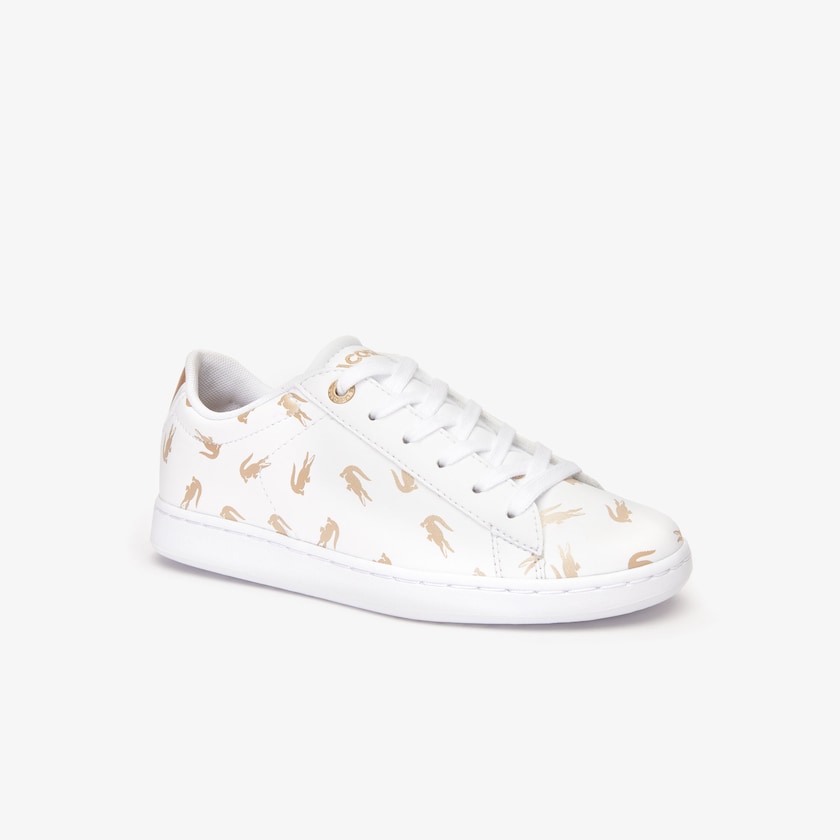 Kids' Lacoste White / Gold Sneakers Carnaby Metallic Crocodile Sneaker CA8-54085S6