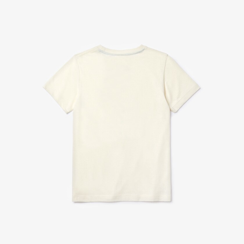 Kids' Lacoste White / Green T Shirts Graphic Printed DV3-38183W5