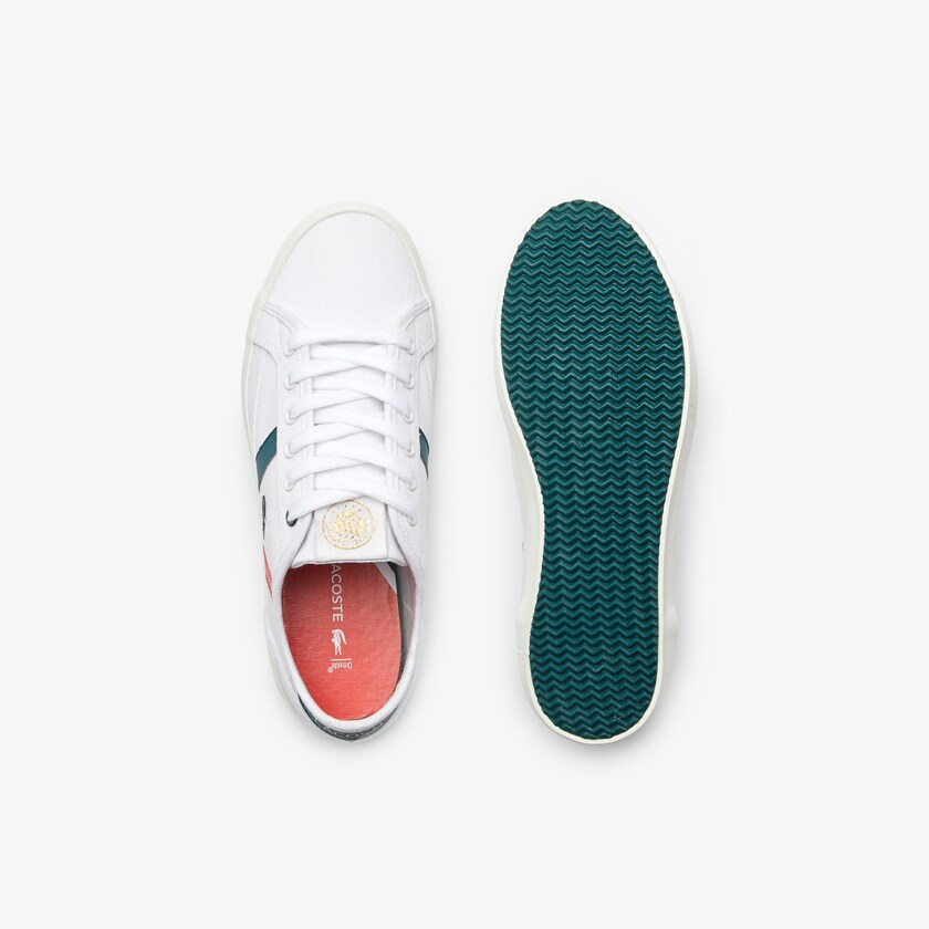 Women's Lacoste White / Green Sneakers Sideline Roland Garros AB1-38743C7