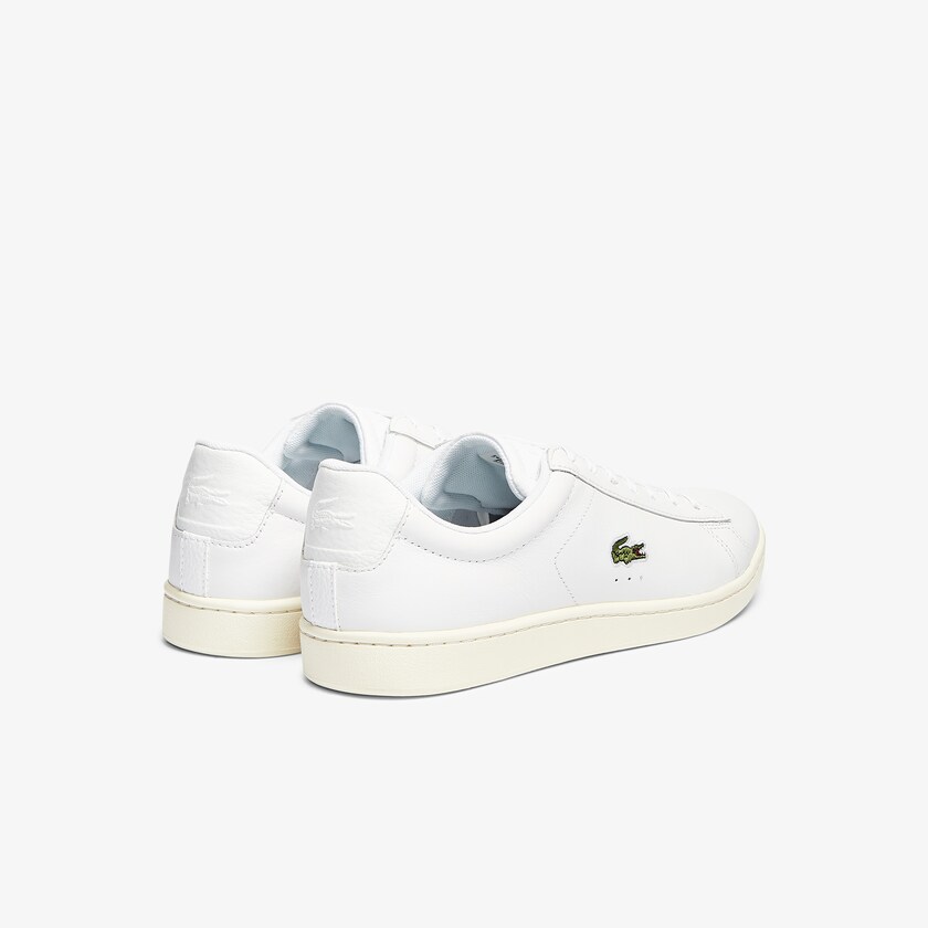 Men's Lacoste White / Grey Sneakers Carnaby Evo Leather Accent EC6-88558M3