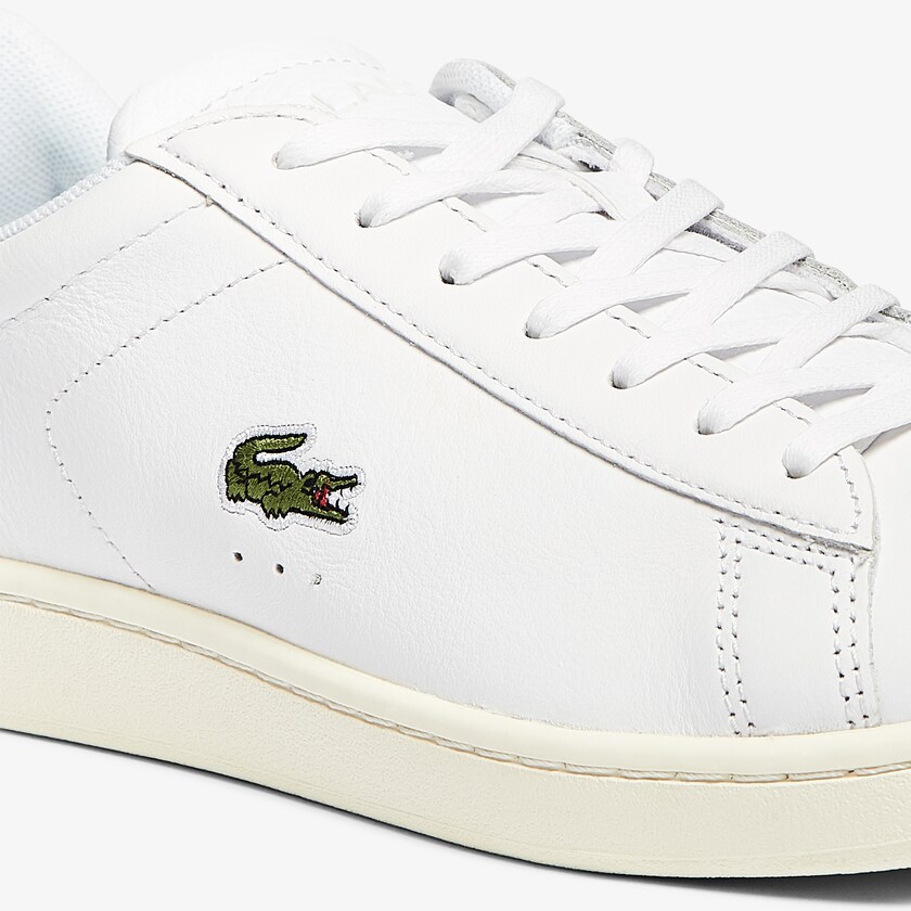Men's Lacoste White / Grey Sneakers Carnaby Evo Leather Accent EC6-88558M3